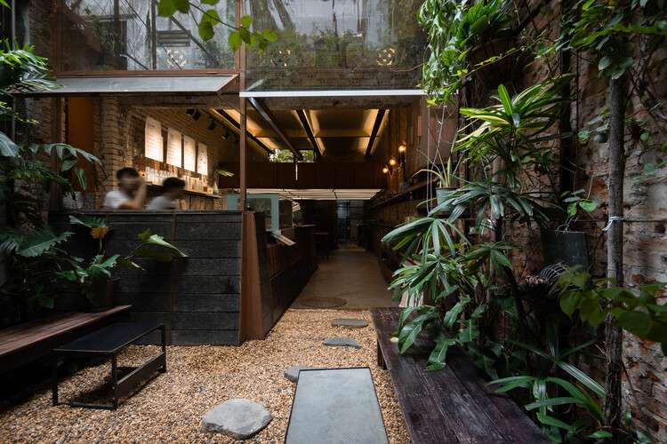 O Plant-based Ton That Dam Cafe Restaurant / xưởng xép - Exterior Photography, Wood, Beam