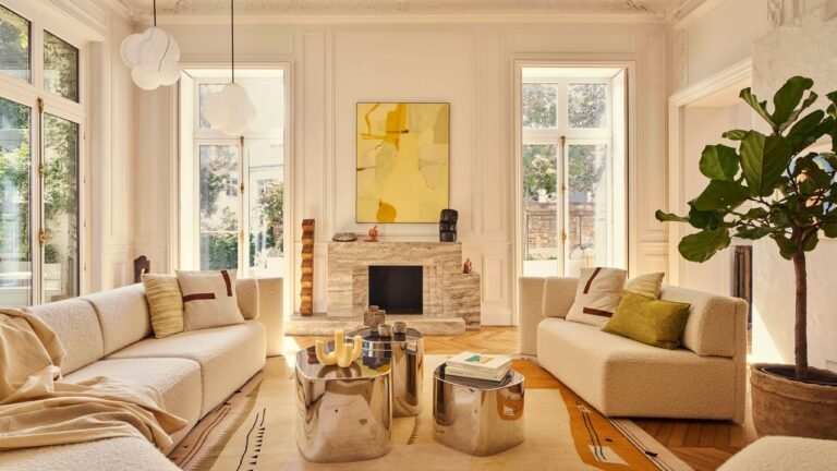 Tour a Reimagined Paris Apartment Inside a Haussmannian Mansion With Its Own Epic Garden