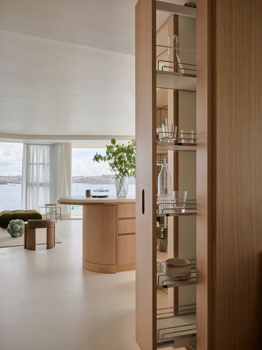 Darling Point Apartment / Studio ZAWA - Interior Photography, Kitchen, Wood, Shelving