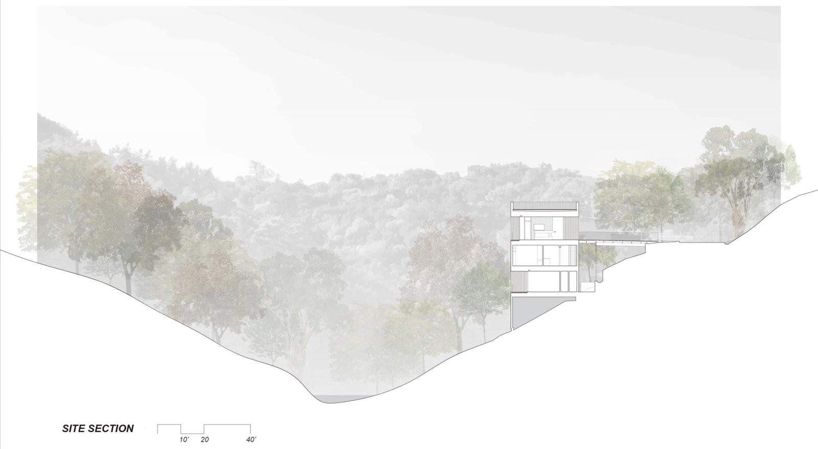 The site plan for a modern home.