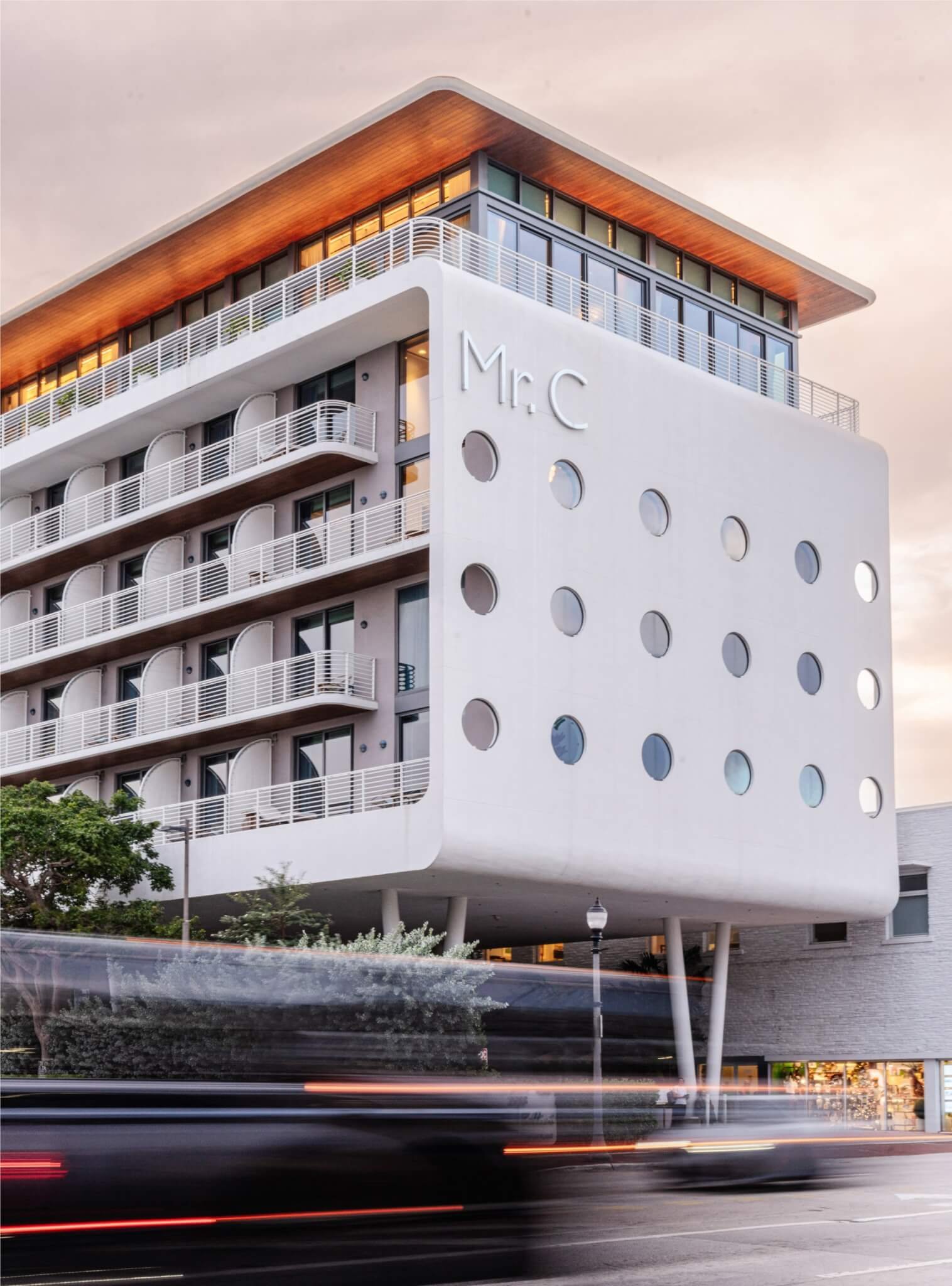Facade Mr. C Miami Hotel by Raymond Fort
