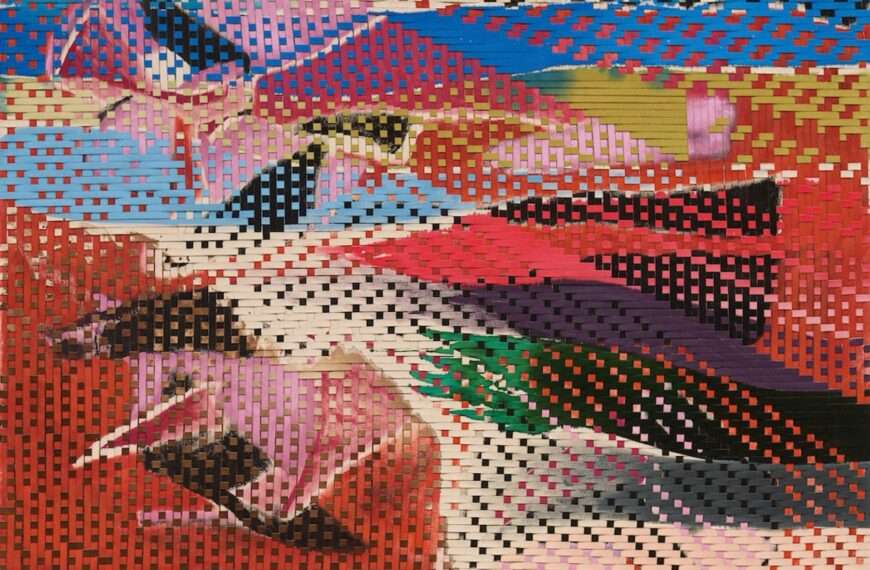 an abstract woven composition by Miguel Arzabe