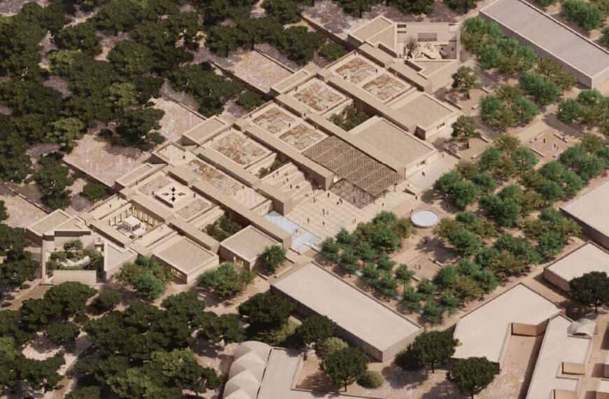 aerial rendering of museum 