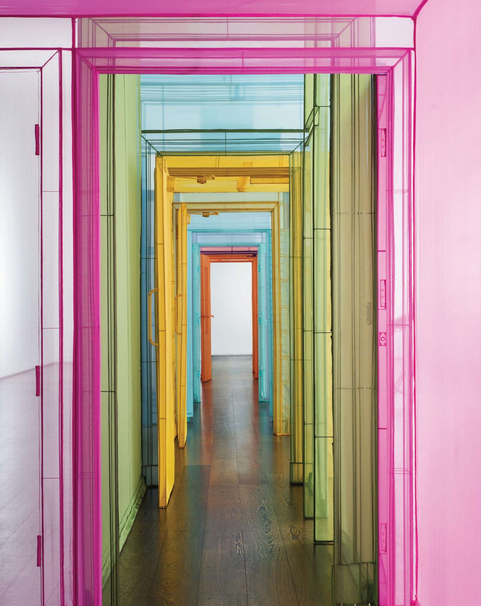 a colorful installation by do ho suh