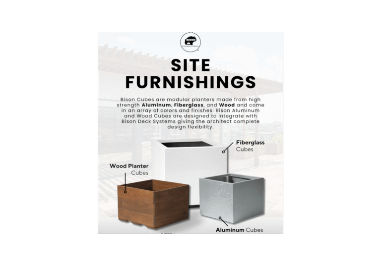 Bison Innovative Products: Site Furnishings Product Offerings