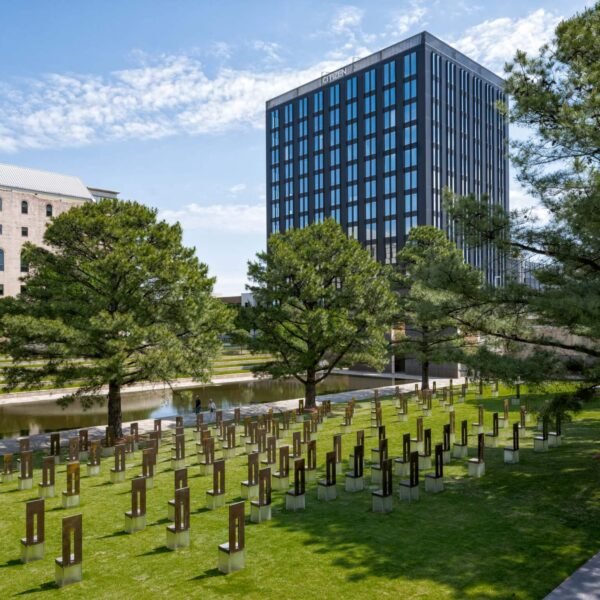 view of the citizen from the oklahoma city national memorial