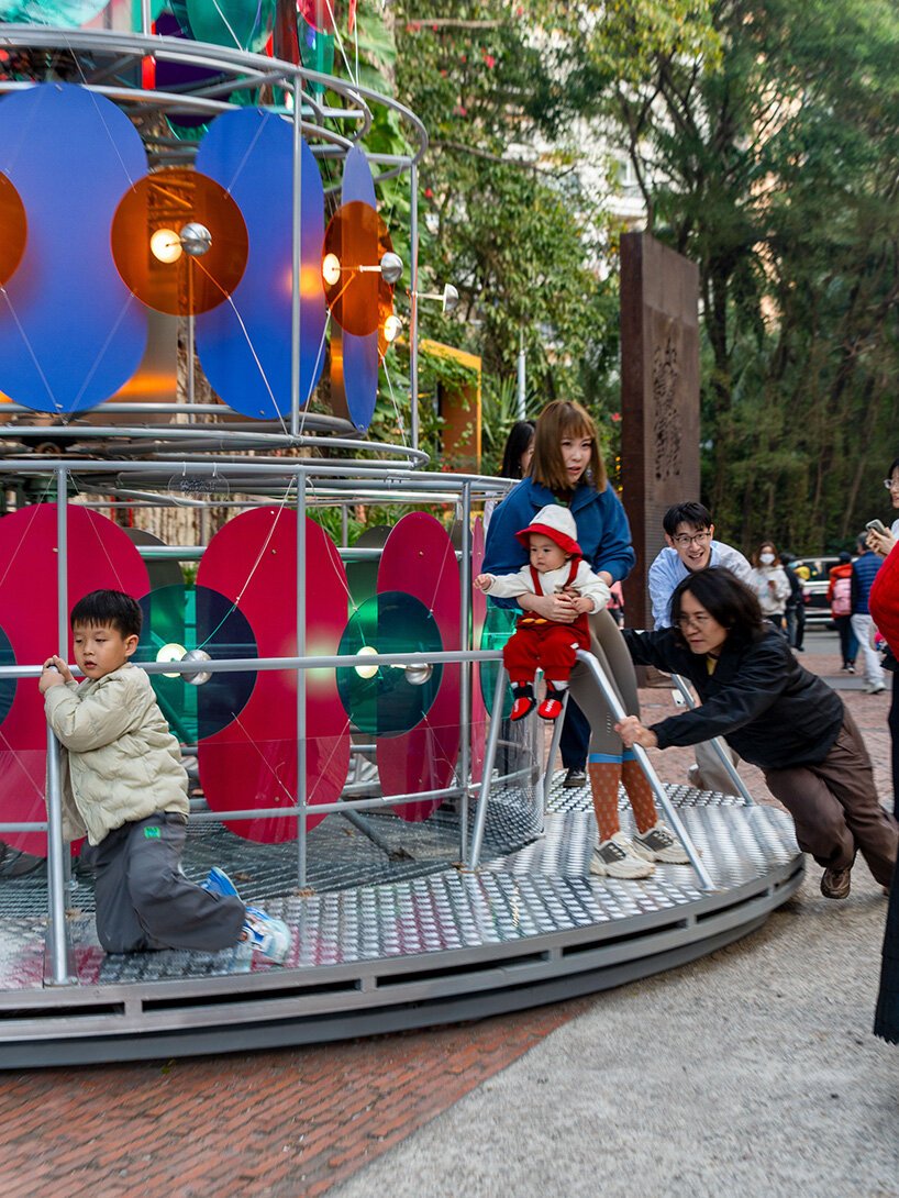 cake-like layers stack into a shared motion installation in china, bringing strangers into sync - 5