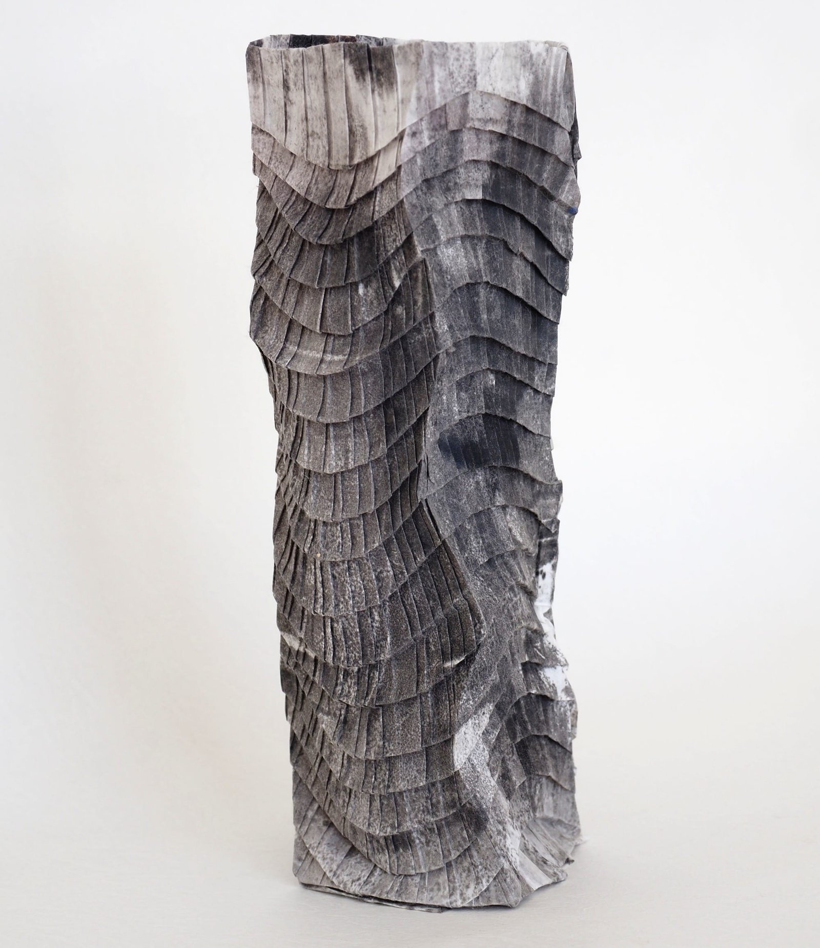 An origami paper vase