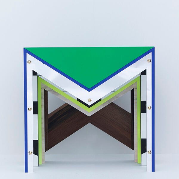 a sculptural side table inspired by handwritten love letters and the letter M - 1