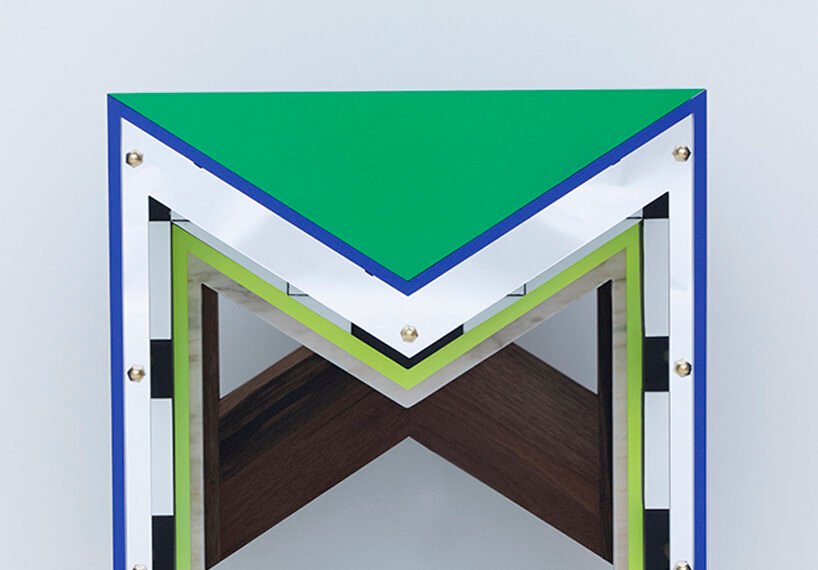 a sculptural side table inspired by handwritten love letters and the letter M - 1