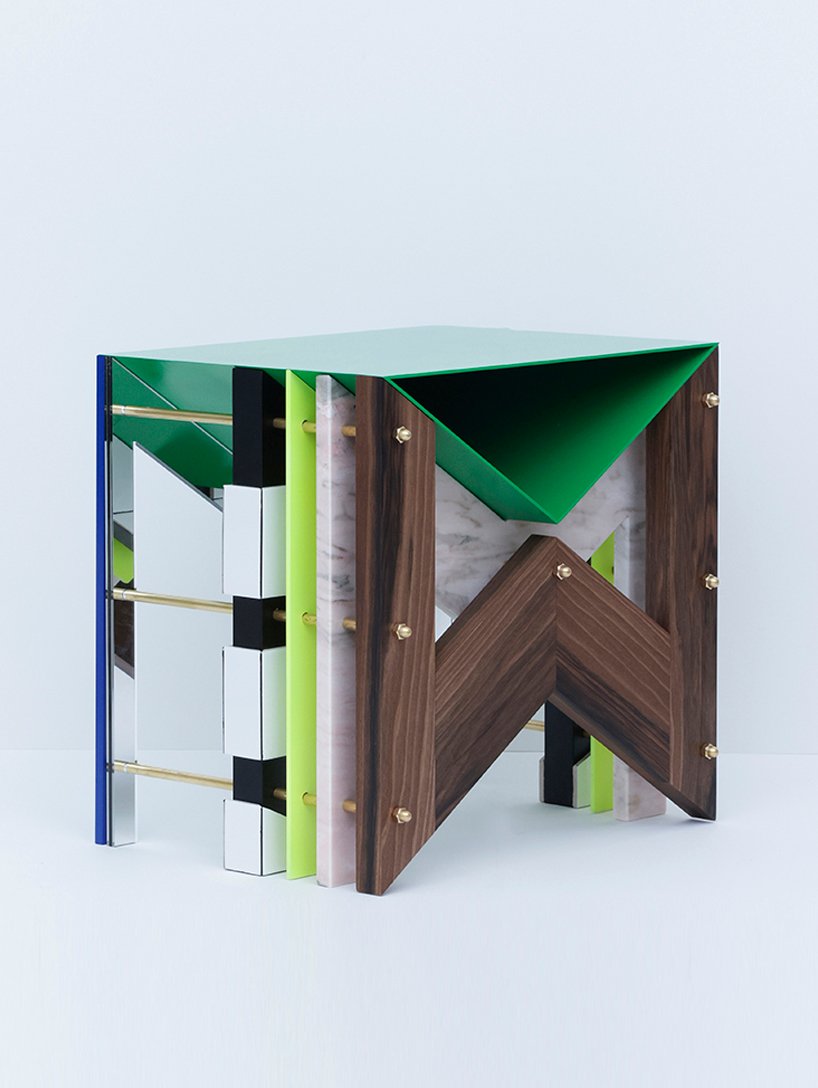 a sculptural side table inspired by handwritten love letters and the letter M - 2