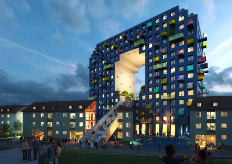 MVRDV reveals the “O” apartment block for an old U.S. military base in Mannheim, Germany