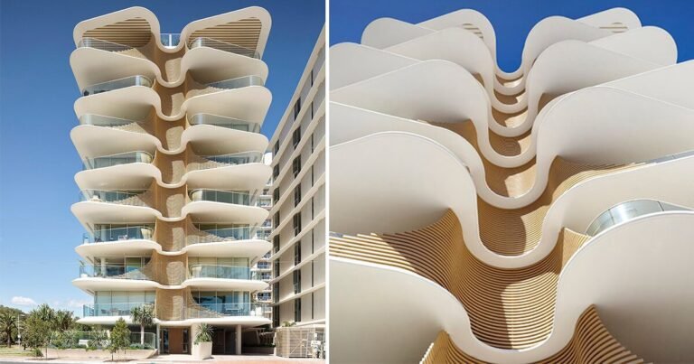 koichi takada architects builds ‘norfolk’ as an arrangement of overlapping undulating slabs