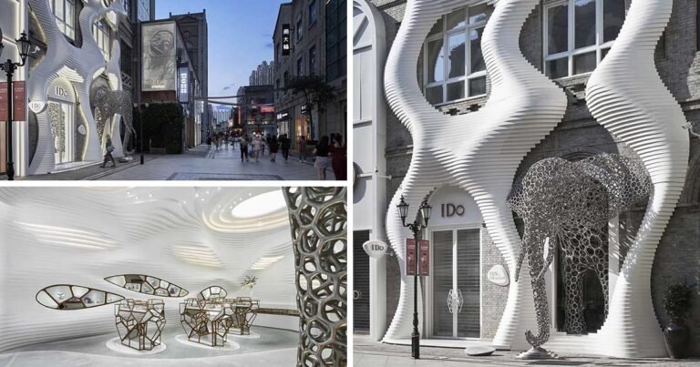 The Sculptural Facade Of This Store Offers A Hint Of What Is Inside