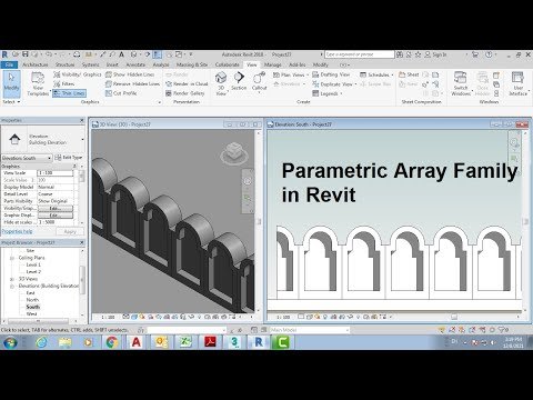 عائلة الصفيف البارامترية في Revit _ الجزء 1/3