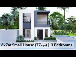 (6×7 Meters) Shrimp Condominium Assign Conception with 3 Bedrooms