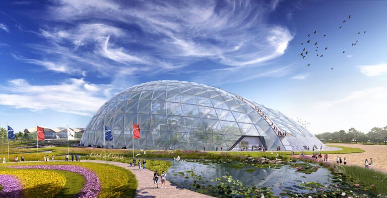 Grimshaw’s Eden Venture in Qingdao Takes Form with Grand Biome Construction