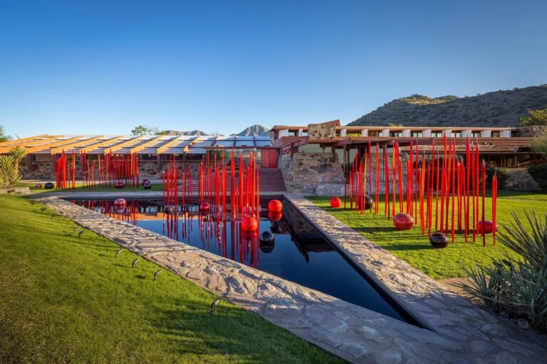 A brand new survey of Dale Chihuly’s vibrant glass sculptures opens at Taliesin West