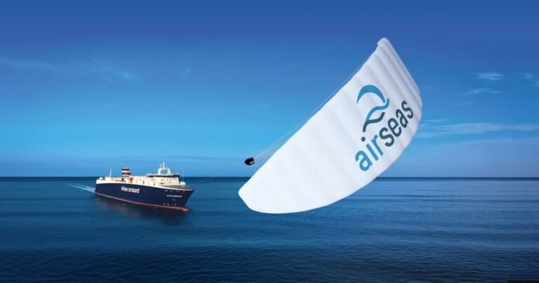 in want of much less gas: airseas installs an auto-kite on a cargo ship