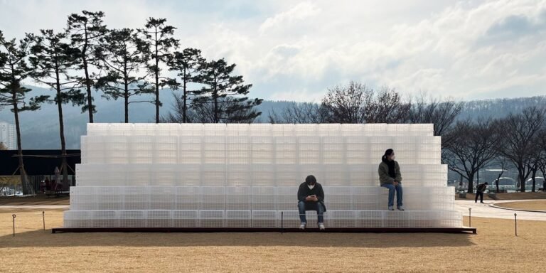 hyunje joo repurposes 1,300 baskets to form momentary pavilion in south korea