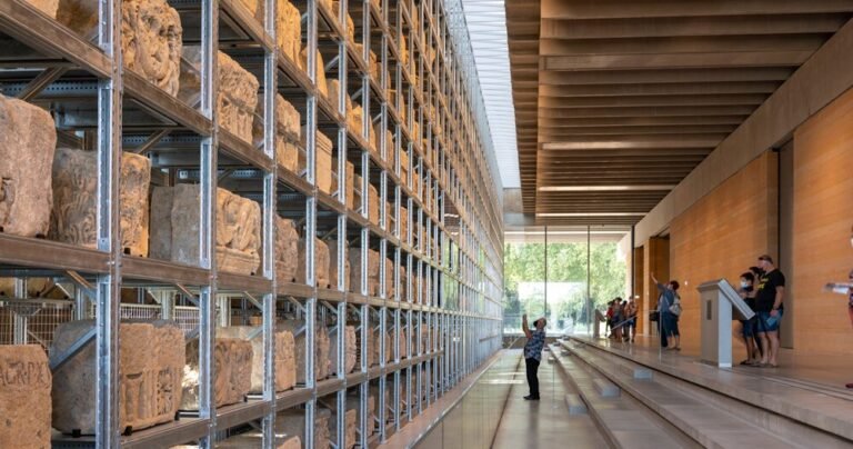 foster + companions opens narbo through, an archeological museum of layered stone