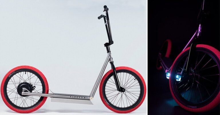 electrical kickbike ‘pipegun #1’ by TOZZ is able to roam the streets in model