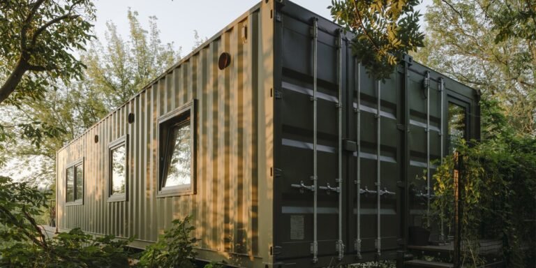 adam wiercinski joins two transport containers to construct comfortable dwelling in poland