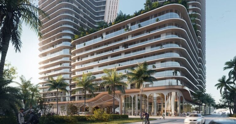 ODA will rework the fort lauderdale skyline with a bridging residential tower