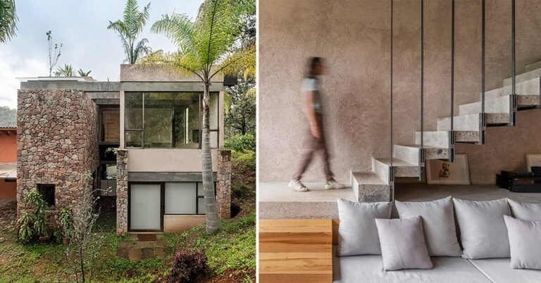 luis carbonell builds mexican getaway advanced out of present stone home