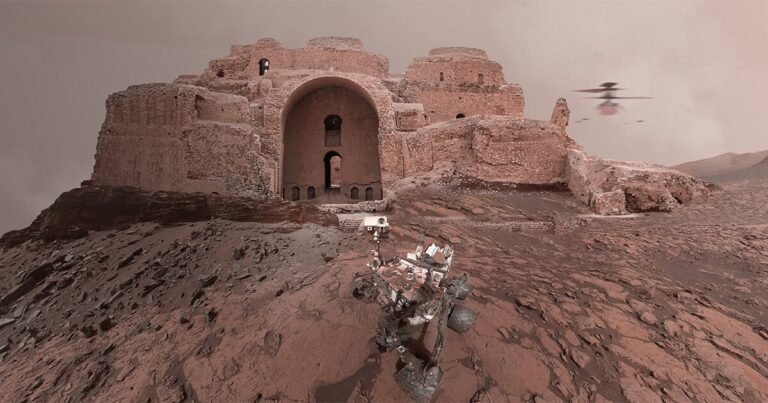 ‘extraterrestrial’ by mohammad hassan namdari imagines historic iranian heritage on mars