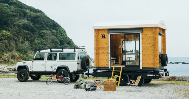 hit the street with this cozy 6.5 sqm timber cabin on wheels