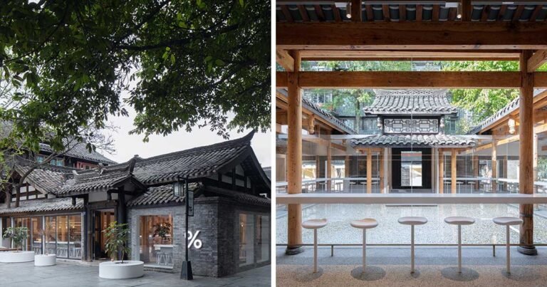 A Espresso Store Has Been Designed Inside This Previous Home In Sichuan, China