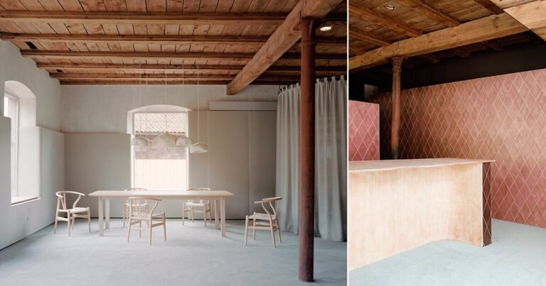 nara transforms 1850s carpentry barn into fantastic restaurant in france