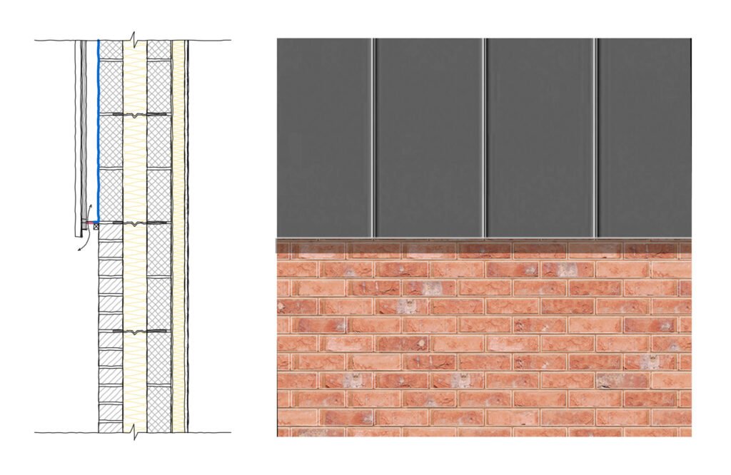 كيفية الانتقال من Rainscreen Cladding إلى Brick