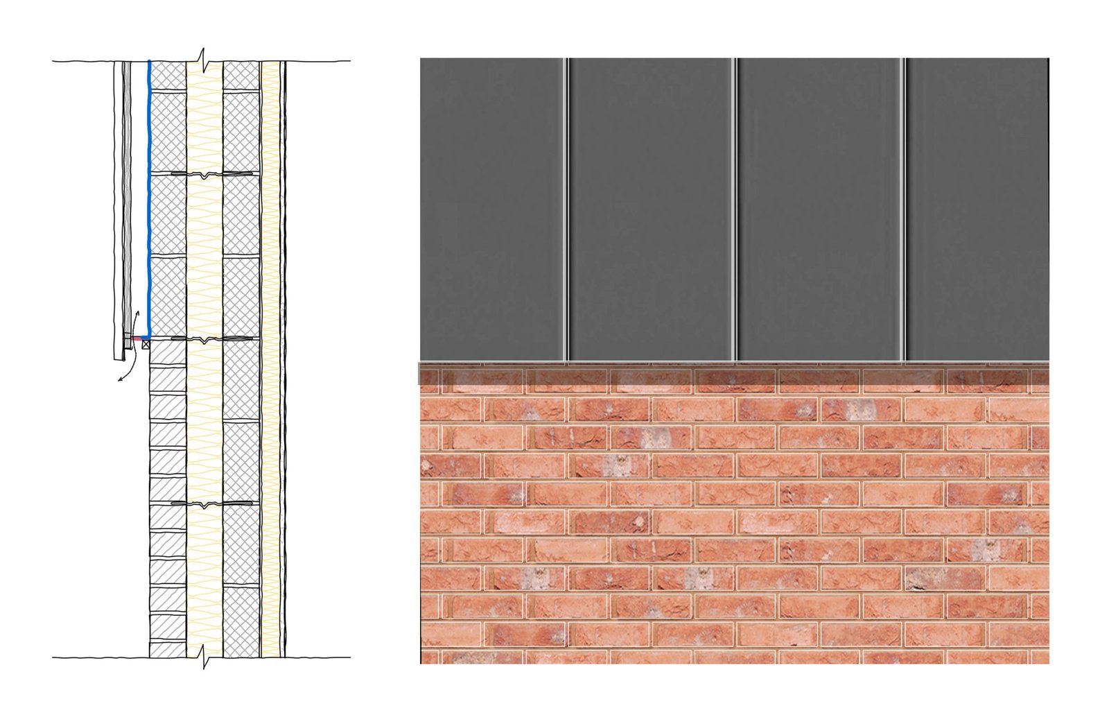 كيفية الانتقال من Rainscreen Cladding إلى Brick