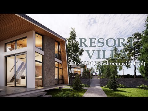 6x7M RESORT VILLA DESIGN IDEA ¦ 2 BEDROOM with POOL ¦ Digital Tour