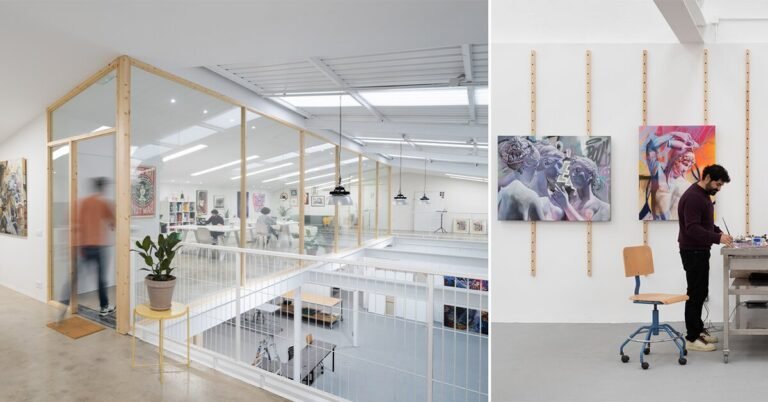 pichiavo’s new artwork studio is a transformed warehouse in valencia