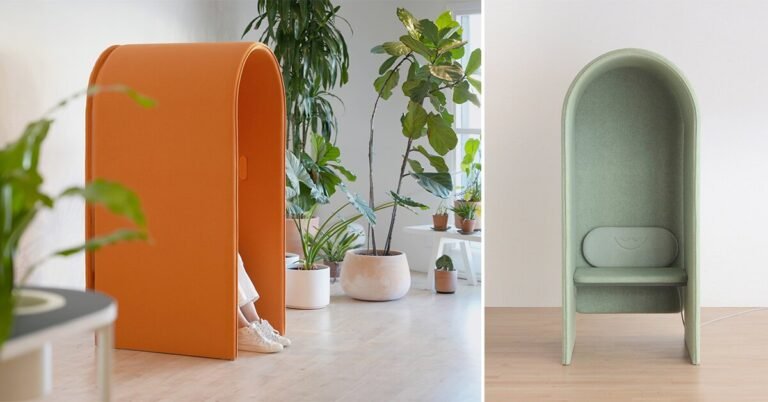 mike & maaike partners with headspace to design colorful meditation pods