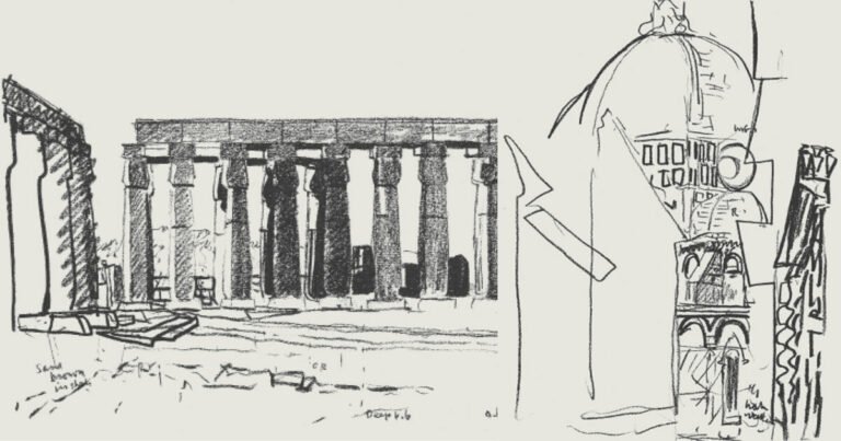 an autobiography in pictures: see louis kahn’s drawings and travel sketches in new book set