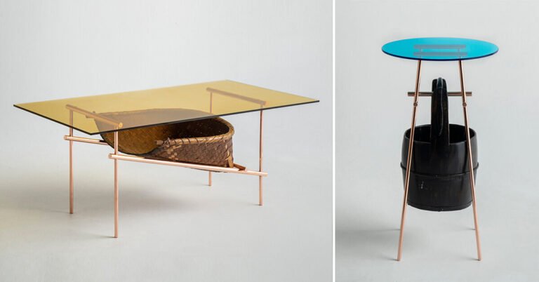 ryosuke harashima expands his ‘STILLIFE’ series with two antique-inspired table designs
