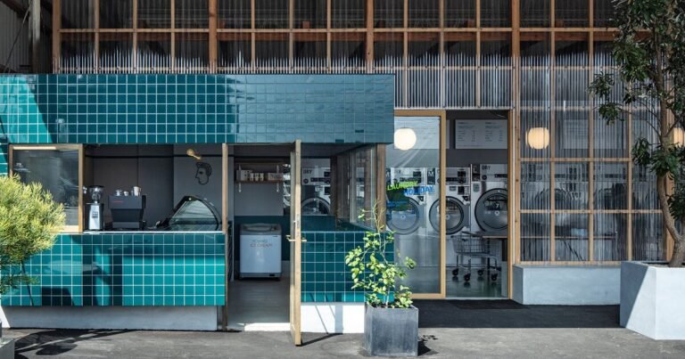 laundromat meets japanese ice cream shop in suppose design office’s hybrid concept