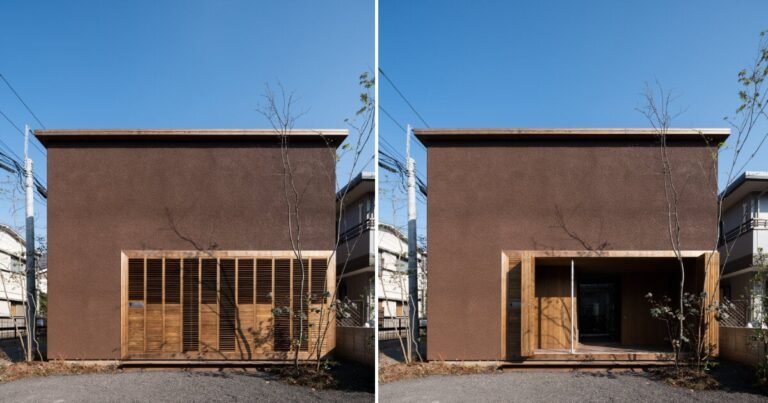 house in nakamachi plays with sunlight through reversible and sliding wooden shutters