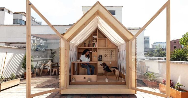 A Small Cabin-Like Structure That Can Be Compressed When Not In Use