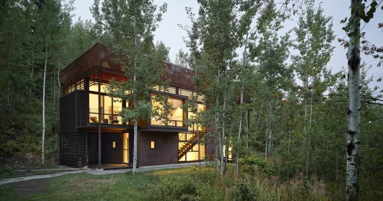 CLB architects’ light-filled ‘paintbrush residence’ emerges from an aspen grove in wyoming