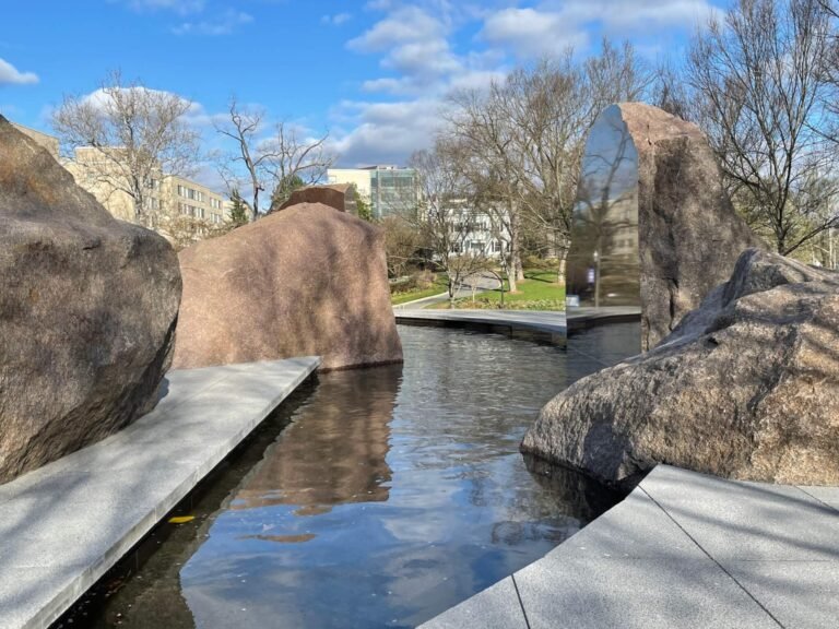 Saved from destruction, a rock installation by artist Elyn Zimmerman is relocated to American University and renamed