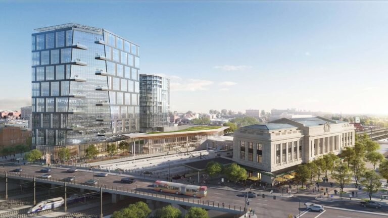 Gensler to renovate Baltimore Penn Station’s historic building and add a glass addition
