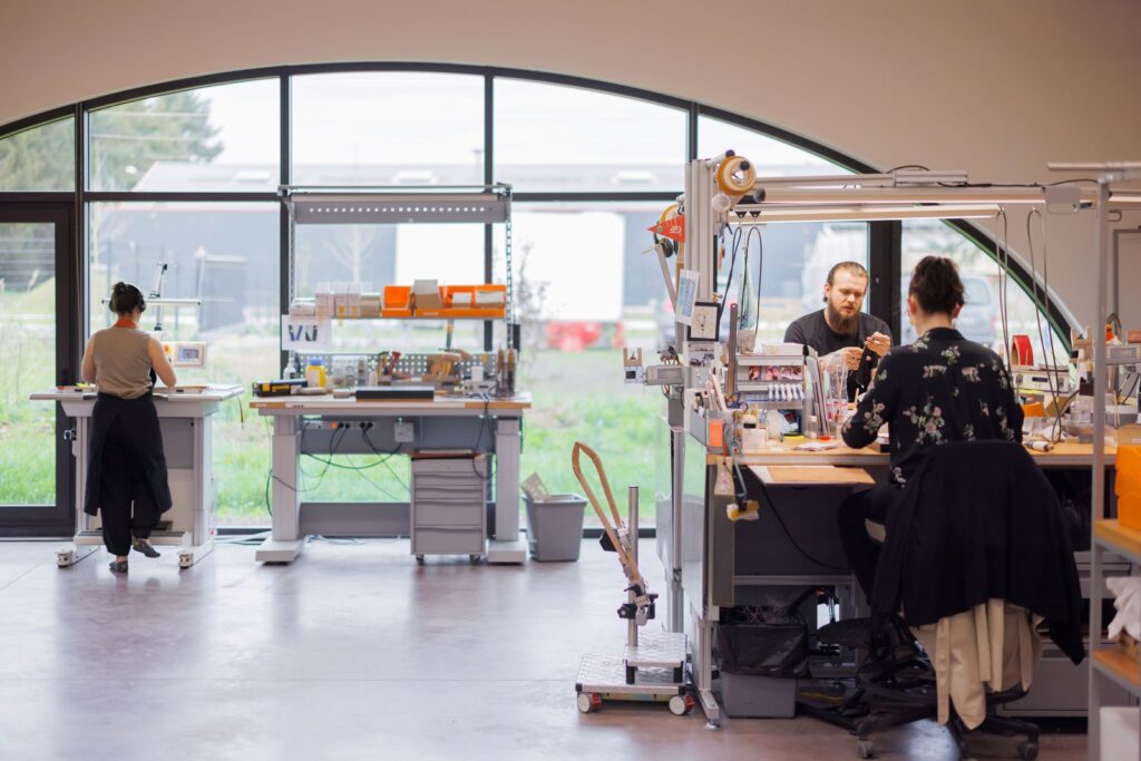 Inside the atelier.