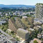 vincent callebaut’s carless & timber eco-district in switzerland hosts cascading ‘sky villas’