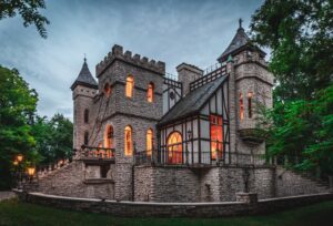 A medievalinspired castle home in Michigan.