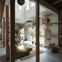 Fueda House / ROOVICE - Interior Photography, Wood, Lighting, Shelving, Chair, Beam